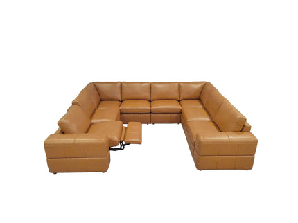 Upholstered Large Arms Sectional With Recliner Seats