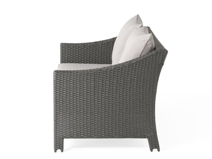 Contemporary Antibes Loveseat & Table Set Outdoor - Gray