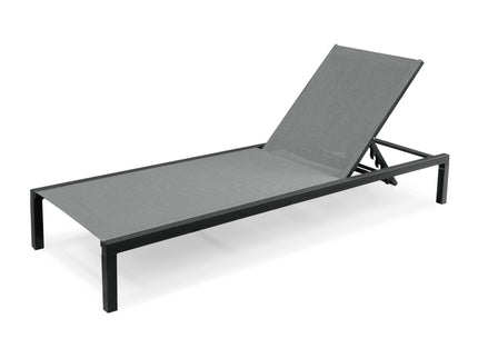 Modern Chaise Lounge With Wate Resistant Fabric Cushions