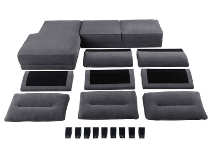 Verona - Loose Back Sectional Sofa - Gray