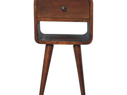 Mini Chestnut Curve Lower Bedside Nifhtstand