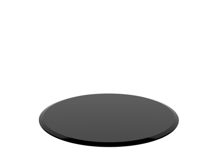 28" Round Tempered Glass Table Top Clear Glass Thick Beveled Polished Edge