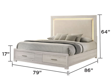 Colorado - Bed With Upholstered LED Headboard