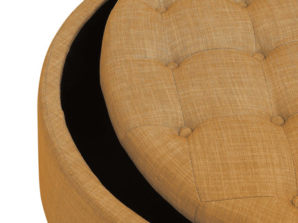 Tufted Storage Ottoman With Upholstery