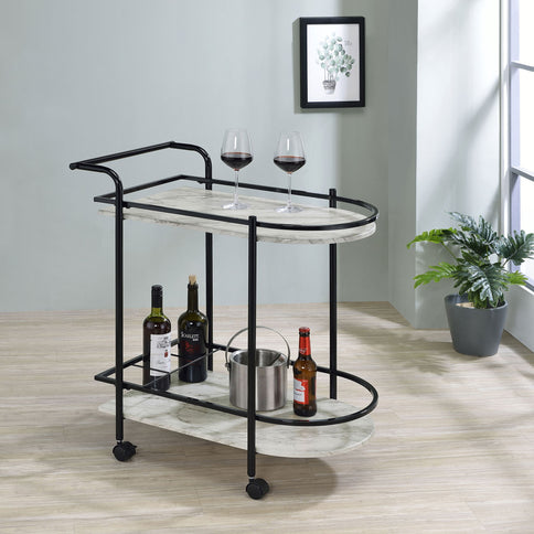 Serving Cart With Wine Rack