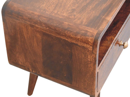 Solid Wood Curved Media Unit