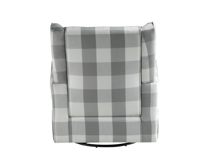 Patli - Glider Chair With Swivel - Gray / White