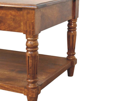 Turned Legs Drawer Table