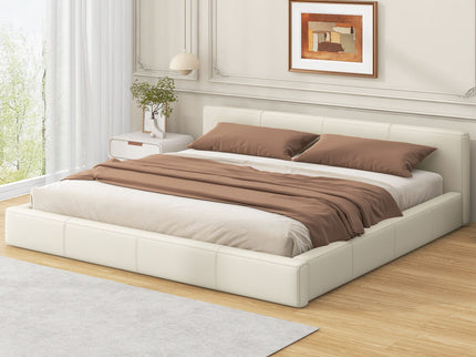 Stylish Upholstered Bed With Birch Wood Frame