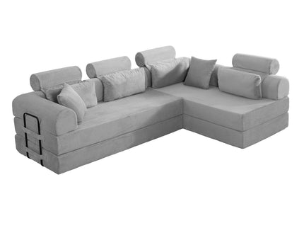 Modern L-Shape Modular Sectional Sofa, Compressed Design