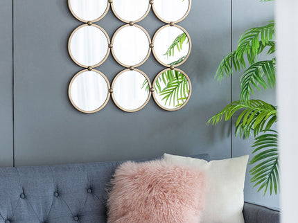Contemporary Decorative Mirror With Mininalist Style For Bedroom, Liveroom & Entryway - Champagne