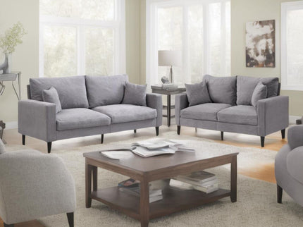 Modern Upholstered 2 Piece Sofa Set With 3 Seater And 2 Seater