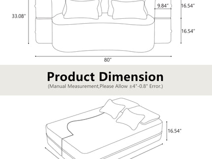 Modern Floor Sofa With 4 Pillows