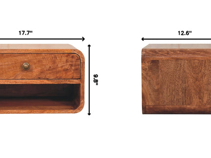 Curve Upper Slot Floating Nightstand