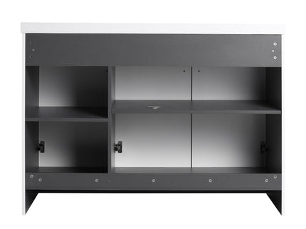 Contemporary Freestanding Bathroom Vanity With Resin Sink & Soft-Close Cabinet Doors