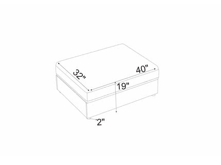 Upholstered Rectangle Ottoman