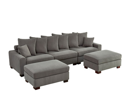5 Seater Oversized Convertible L & U Shaped Couch