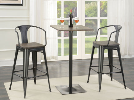 Staccato - Square Pub Height Bar Table - Dark Brown