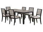 Dark Gray / 7 Pc. Table, 6 Chairs