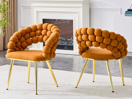 Puffy Bubble, Ball Chain Chairs For Dining Room (Set of 2)
