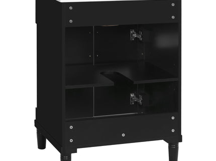 Bathroom Vanity With Integrated Sink, 2 Door Cabinet, Single Sink For Small To Medium Bathrooms