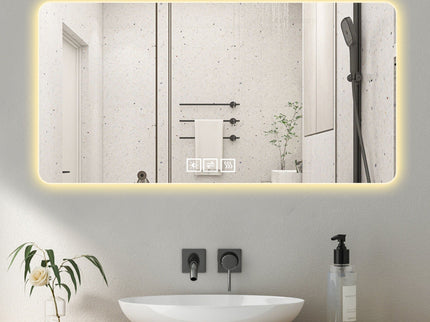 LED Bathroom Mirror With 3 Color Dimmable Backlight