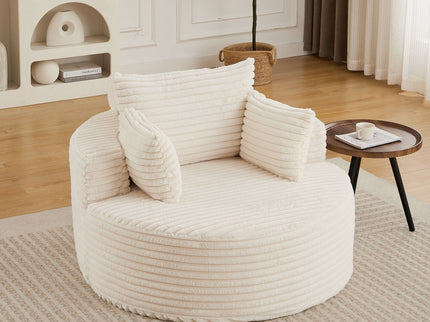 Modern Single Sofa With Backrest Pillow For Living Room