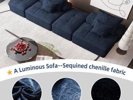 Modern Oversized Diy Combination Modular Sectional Sofa & Pillows