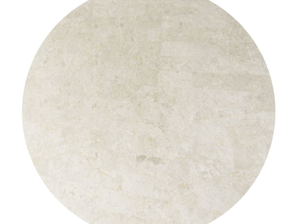 Qwin - Marble Top Round Dining Table - Natural