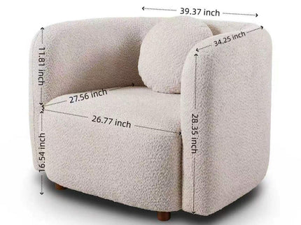 Japandi Style Accent Square Chair