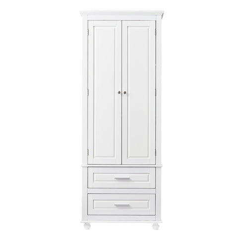 Tall Storage Cabinet With 2 Drawers For Bathroom