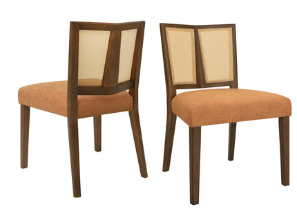Mid Century Rattan Dining Chair Without Arms Set