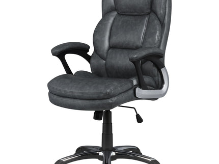 Stanton - Upholstered Adjustable Chair With Padded Arms And Adjustable Height - Gray