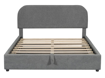 Upholstered Platform Bed With Hydraulic Storage System
