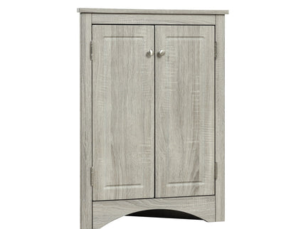 Triangle Bathroom Storage Cabinet With Adjustable Shelves, Freestanding Floor Cabinet For Home Kitchen