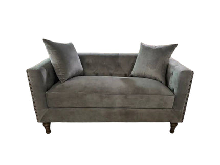 Sidonia - Loveseat With 2 Pillows - Gray