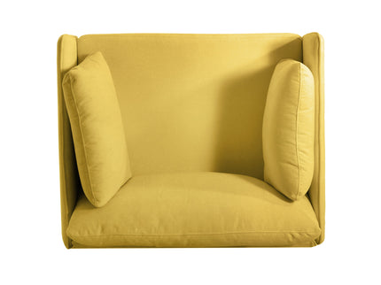 Modern Upholstered Accent Chair With Soft Cushions, Sleek Armrest Design