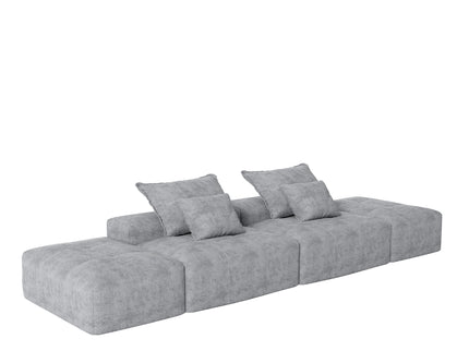 Modern Oversized Diy Combination Modular Sectional Sofa With Pillows