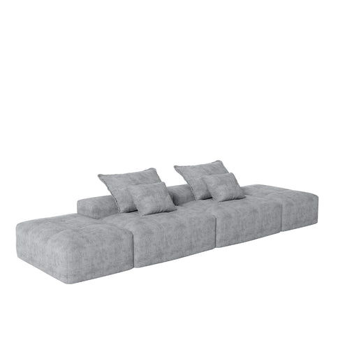 Modern Oversized Diy Combination Modular Sectional Sofa With Pillows