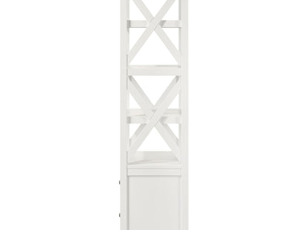 Delaney - 4 Shelf Bookcase With Top Storage Tower - White