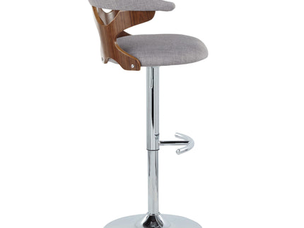 Gardenia - Mid Century Modern Adjustable Barstool With Swivel With Rounded T Footrest (Set of 2)