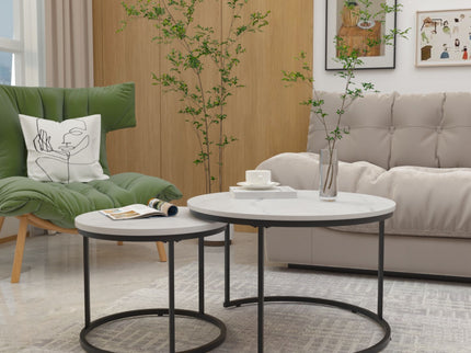 Round Nesting Coffee Table (Set of 2)