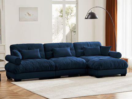 Super Comfort Oversized Modular Sectional Sofa With Movable Ottoman