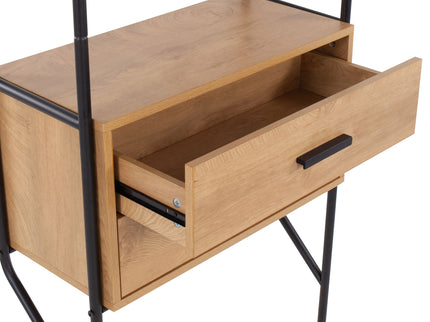 Lean - Industrial Bookcase - Black / Brown