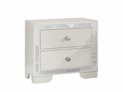 3 Piece Bedroom Contemporary Set, Bed With LED Lights And 2 Nightstands