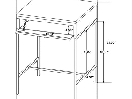 Wyrik - Rectangular Side End Table - Honey