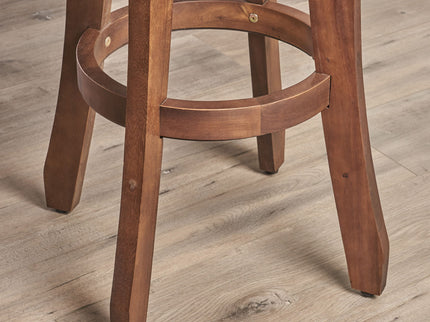 Primrose - Outdoor Acacia Wood Barstools With Foot Rest, (Set of 2) - Dark Brown