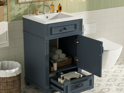 Bathroom Vanity With Sink, Drawer & Soft Closing Door