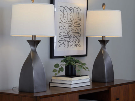 Curvo - Contemporary Polyresin Table Lamp (Set of 2)