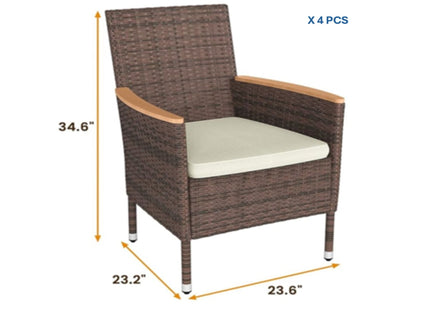 4 Piece All-Weather Patio Dining Chair Set